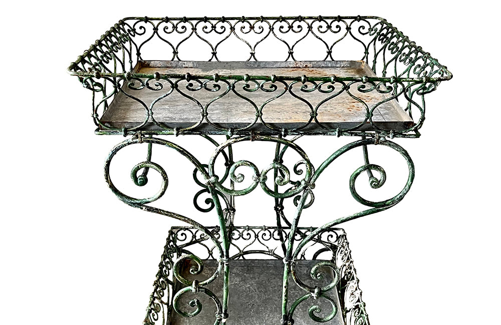 Decorative Vintage Iron Florists Stand - Decorative Antiques - Garden Antiques - AD & PS Antiques