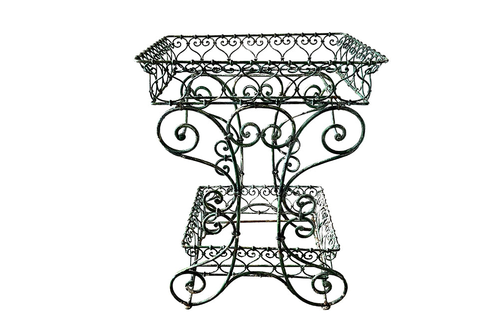 Decorative Vintage Iron Florists Stand - Decorative Antiques - Garden Antiques - AD & PS Antiques