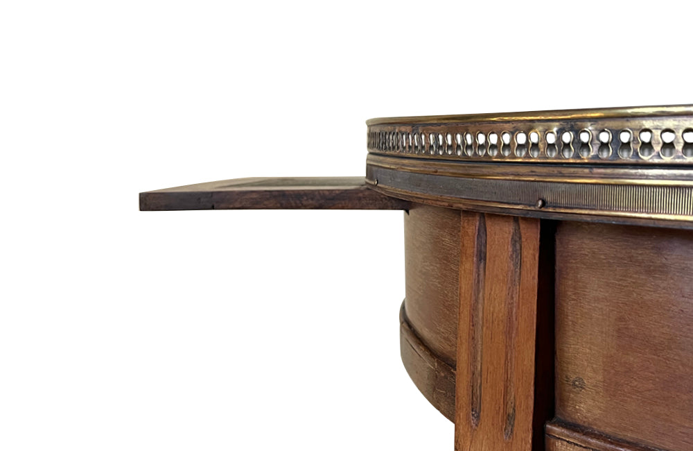 French walnut Louis XVI Revival gueridon card table - French Antique Furniture