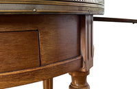 French walnut Louis XVI Revival gueridon card table - French Antique Furniture
