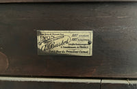 Antique credenza or hall cupboard in walnut in the Neo-Gothic style. French. Signed A. Bastet, Lyon. French antique furniture