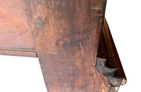 Antique credenza or hall cupboard in walnut in the Neo-Gothic style. French. Signed A. Bastet, Lyon. French antique furniture