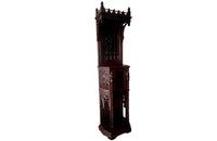 Antique credenza or hall cupboard in walnut in the Neo-Gothic style. French. Signed A. Bastet, Lyon. French antique furniture