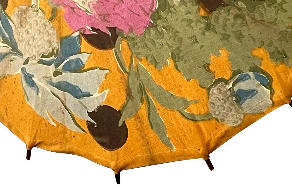 Charming and colourful 20th Century French Art Deco floral parasol.