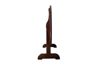 Charming19th century French fruitwood vendange table with lyre base .