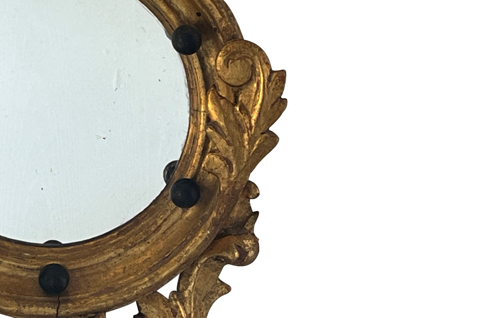 20th Century Spanish carved gilt wooden open winged eagle framed mirror in the Regency style - Decorative Antiques - AD & PS Antiques