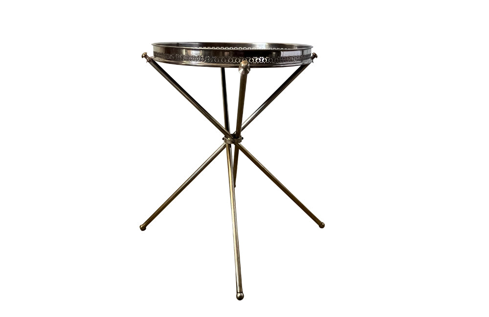 Mid 20th century Italian folding occasional table. 