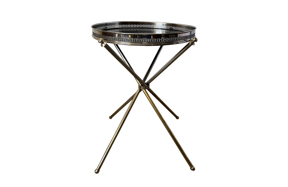 Mid 20th century Italian folding occasional table. 