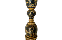 Pretty Kashmiri lamp base with original hand painted decoration throughout. Converted from a candlestick. India, circa 1930.