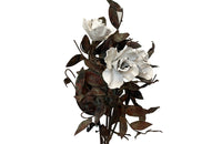 pair of large copper and enamel wall lights in the form of tied bunches of roses - AD & PS Antiques
