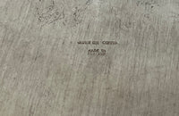 Early 20th Century English nicely worn silverplate footed punch bowl or champagne cooler with lion head ring handles and gadroon rim.