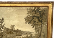 Large early 19th Century French silkwork in its original glazed gilded frame - French Antiques