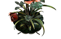 LARGE ITALIAN TOLE FLOWER FLOOR LAMP