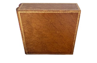 20th Century French leather faux book box file - French Antiques