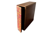 20th Century French leather faux book box file - French Antiques