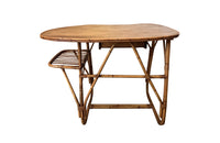 Mid 20th century freeform cane and rattan bureau attributed to the French designer Louis Sognot - French Mid Century Furniture - AD & PS Antiques