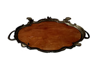 19th Century French verdigris spelter mirrored centrepiece tray - French Antiques - AD & PS Antiques