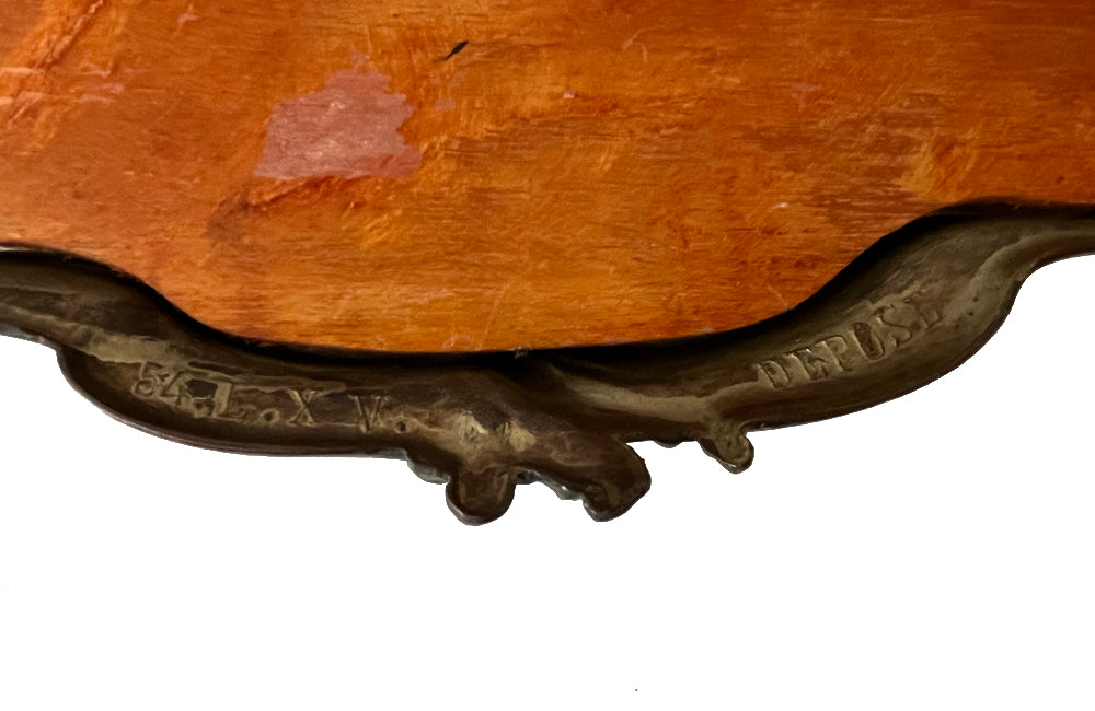 19th Century French verdigris spelter mirrored centrepiece tray - French Antiques - AD & PS Antiques