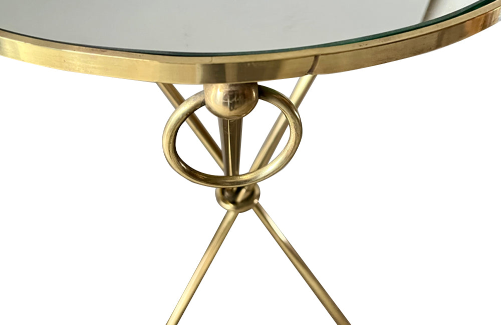 Mid Century Brass tripod table in the Maison Jansen style - mid century side table