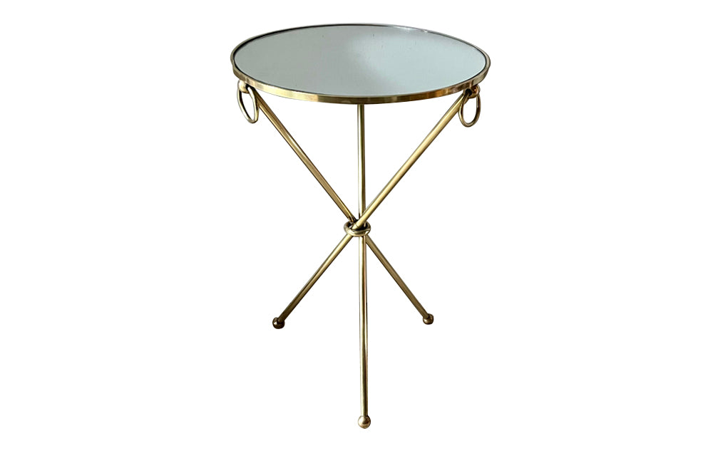 Mid Century Brass tripod table in the Maison Jansen style - mid century side table