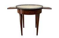 Italian bouillotte gueridon table  in the Louis XVI style with pretty marquetry decoration - Antique Side Table