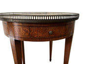 Italian bouillotte gueridon table  in the Louis XVI style with pretty marquetry decoration - Antique Side Table