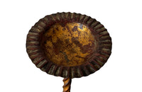 Mid-Century Spanish cocktail table with rounded dish and piecrust rim - Mid Century side table - AD & PS Antiques