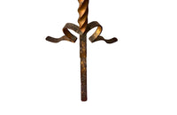 Mid-Century Spanish cocktail table with rounded dish and piecrust rim - Mid Century side table - AD & PS Antiques