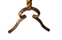 Mid-Century Spanish cocktail table with rounded dish and piecrust rim - Mid Century side table - AD & PS Antiques