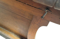 Mid-century bench slatted maple wood bench with incorporated lidded coffer - American - Mid-century furniture