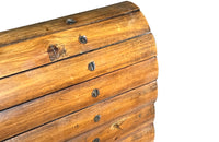 Mid-century bench slatted maple wood bench with incorporated lidded coffer - American - Mid-century furniture