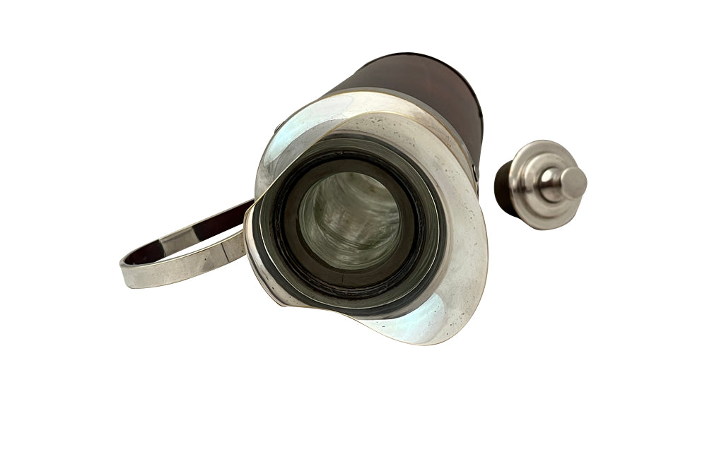 Mid Century faux tortoiseshell lucite & silverplate cocktail set - 1970s - Vintage Barware