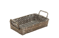 Mid century, silver plate French woven bread basket with handles