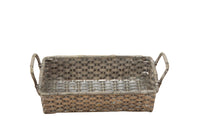Mid century, silver plate French woven bread basket with handles