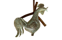 Mid century rooster weathervane sculpture made of copper French - French Garden Antiques