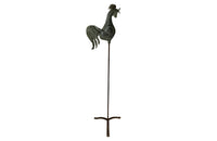Mid century rooster weathervane sculpture made of copper French - French Garden Antiques