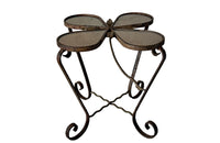 Mid Century flower shaped metal cocktail table - French Antique Furniture 