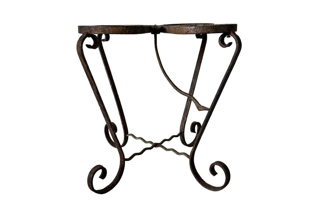 Mid Century flower shaped metal cocktail table - French Antique Furniture