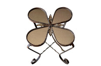 Mid Century flower shaped metal cocktail table - French Antique Furniture