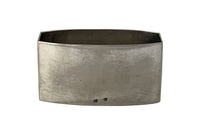 20th Century French silverplate napkin ring with cut-out 'Monsieur' lettering.