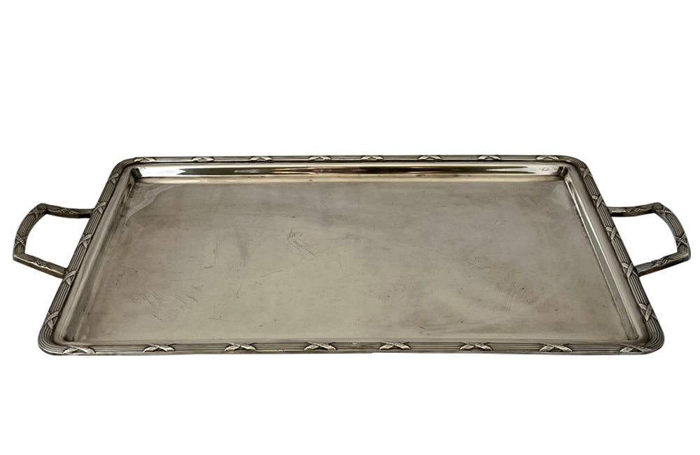 NEO-CLASSICAL REVIVAL SILVERPLATE TRAY BY BEARD