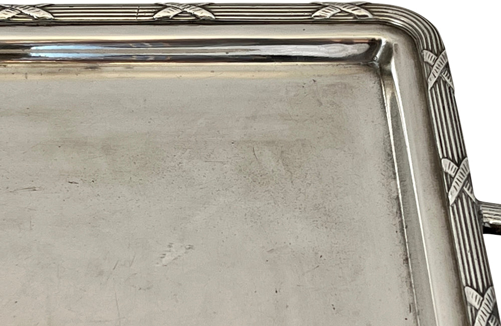NEO-CLASSICAL REVIVAL SILVERPLATE TRAY BY BEARD