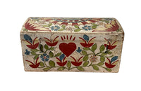 domed painted Normand  19th century marriage coffer