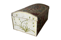 domed painted Normand 19th century marriage coffer