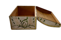 domed painted Normand 19th century marriage coffer
