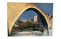 SIGNED PAINTING 'VIEW OF THE BRIDGE IN NYONS '