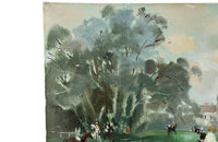 SIGNED PAINTING 'A DAY AT THE RACES' BY PIERRE WILLEF