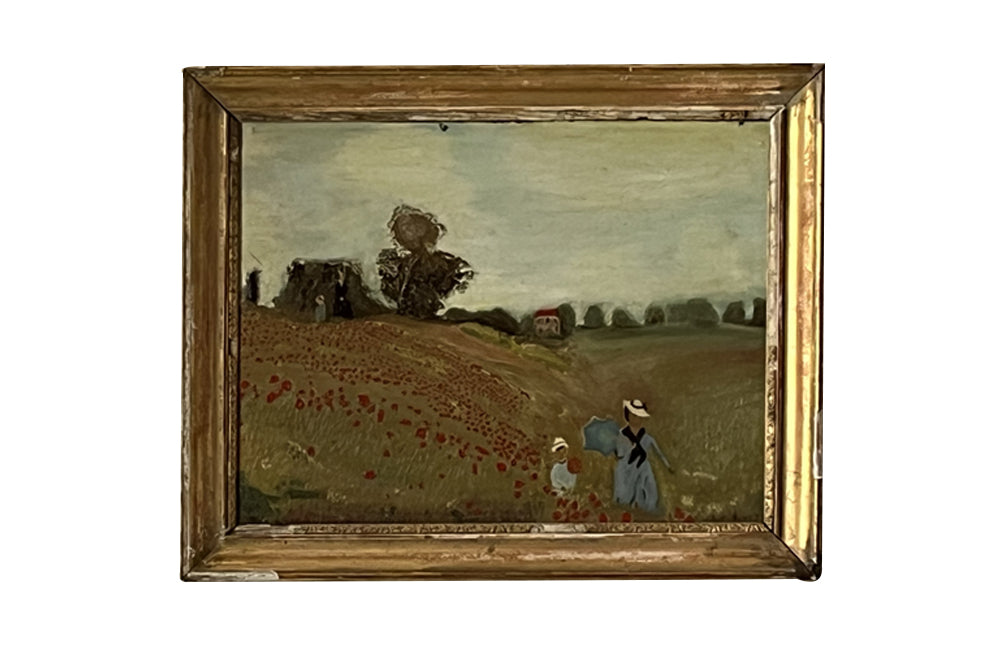 PAINTING 'THE POPPY FIELD' AFTER MONET