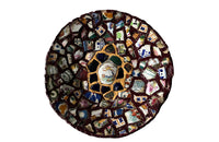 Pair of French 19th century picassiette mosaic plates