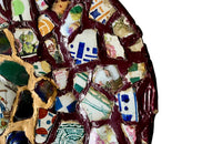 Pair of French 19th century picassiette mosaic plates